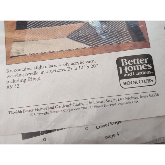 Vintage 1986 Better Homes & Gardens Woven‎ Placemats Craft Kit Boho Natural Look